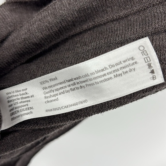 Eileen Fisher Wool Scoop Neck Dress Women’s Size Large in Gray / Brown Taupe EUC - Picture 5 of 9